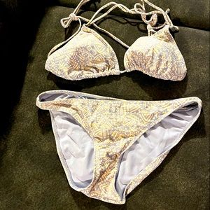 Cream & periwinkle 2piece